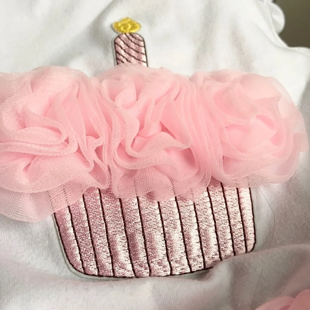 Baby First Birthday Cupcake Tutu Onesie